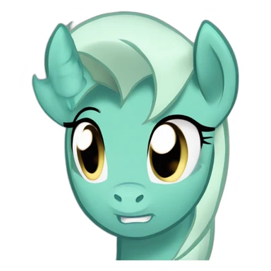 frown mlp pony Lyra Heartstrings looking disapprovingly sticker