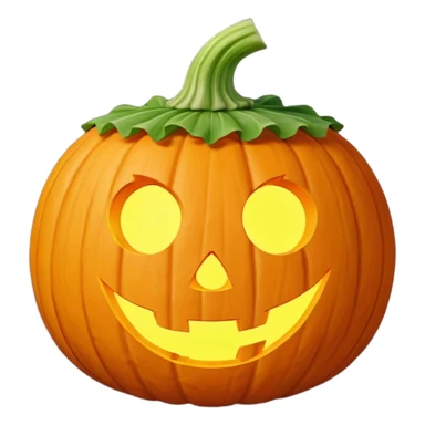 Jack's lantern made from a green turnip sticker