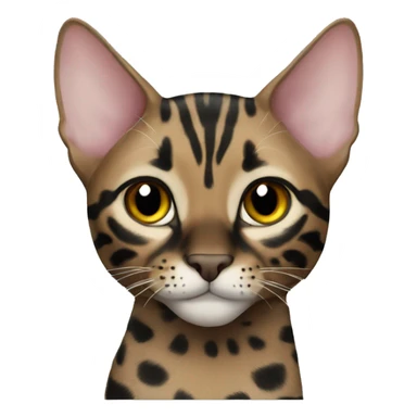 Black bengal Savannah cat sticker