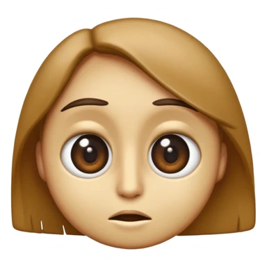 a emoji with a big eye but side eye with a sepia face but from side profile sticker