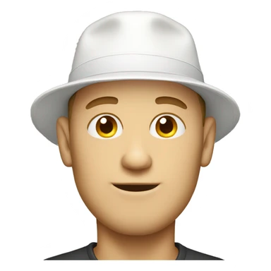 White hat guy sticker