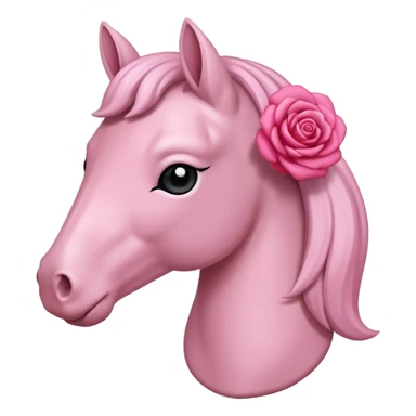 Cheval blanc avec un noeud rose mignon sticker