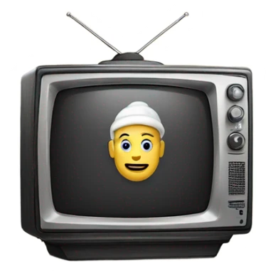 Tv with old Christmas film on sticker