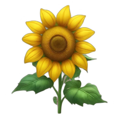 sunflower with sapphire sticker