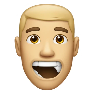 sharp jawline with finger going across it sticker