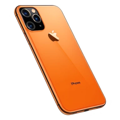 Iphone 17 pro max orange color sticker