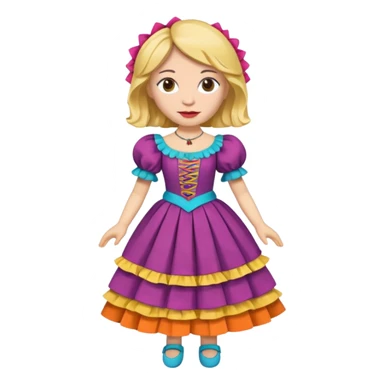 Icon for Puppet Theater: a girl puppet body sticker