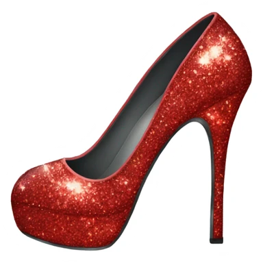 A pair of sparkling red high heels  sticker