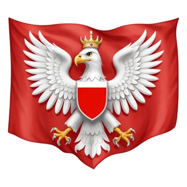 Polish flag with eagle sticker