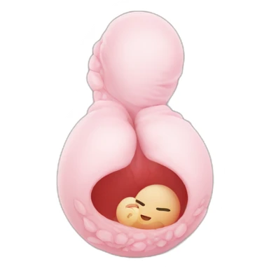 embryo inside pregnant woman sticker