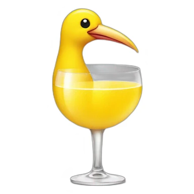 yellow cocktail bird sticker