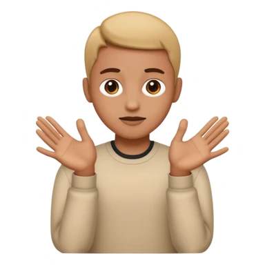 A face with 2 hands on the sides sticker