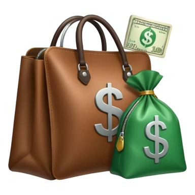 play button icon next to a bag of money with a dollar sign sticker
