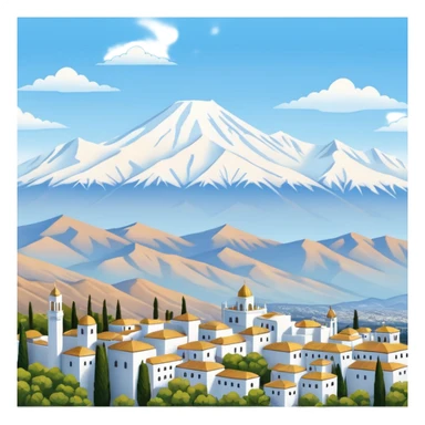 Granada con sierra nevada sticker