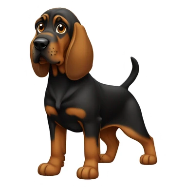 black and brown bloodhound  sticker