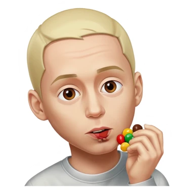 Eminem eating m&m sticker
