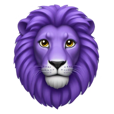 Purple lion sticker