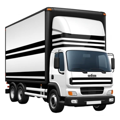 Adidas white stripes black truck sticker