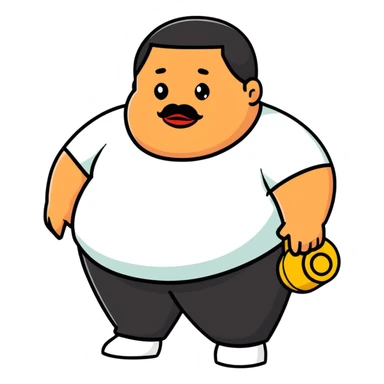 obese mexican boy sticker