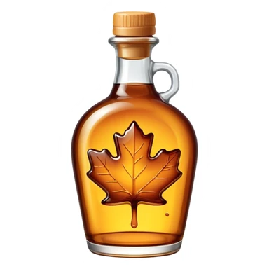 maple syrup bottle with syrup dripping sticker
