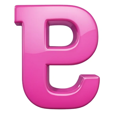 mix color pinks 3d letter p sticker