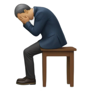 Man bowing down sticker