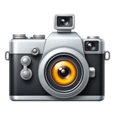 camera with an eye in the lens sticker