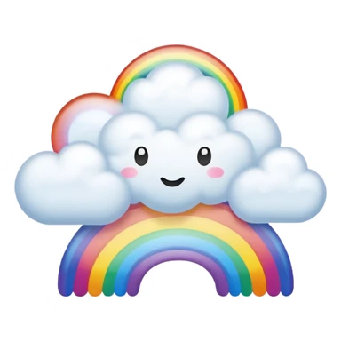 dreamy cloud with rainbow swirls sticker
