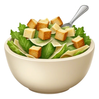 Caesar salad in a ceramic bowl sticker