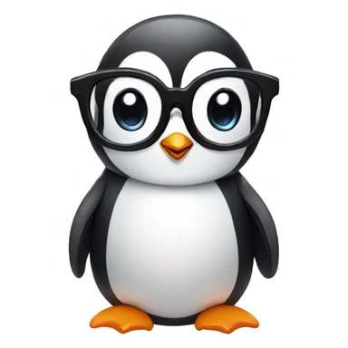 penguin with glasses sticker