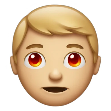 Emoji with drunk red eyes sticker