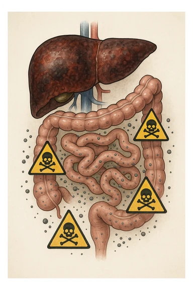 fegato e intestino intossicato da metalli pesanti sticker