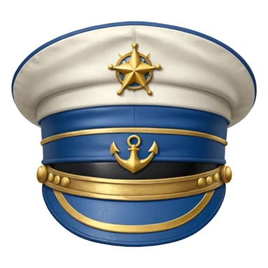 captain hat closeup alone low detail sticker