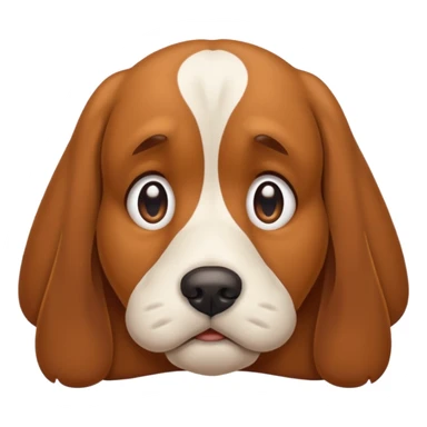 sad dog sticker