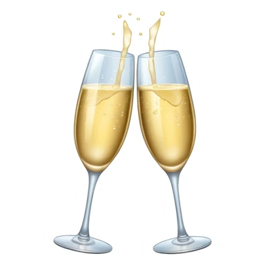 Champagne glasses clinking together sticker