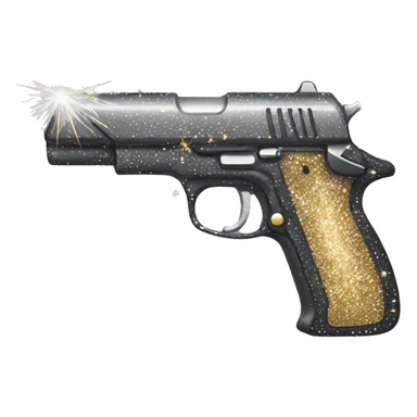 gun with sparkles sticker