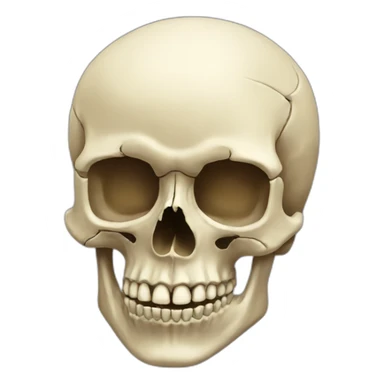 Human skull sticker