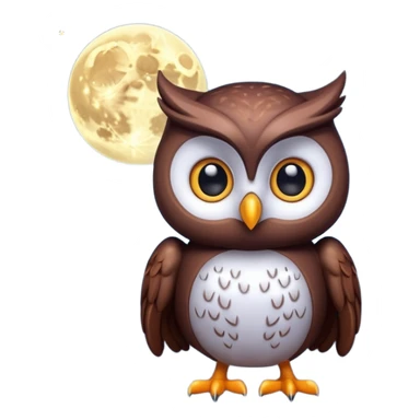 3D symbolizing night owl, late night food order, moon and food theme, cute and modern, soft lighting, glossy, isolated, no background
 sticker