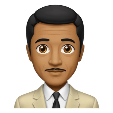 Sammy Davis Jr with black hair sticker
