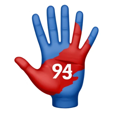number onde hand  nfl blue (#00A3E0) and red (#F9423A) sticker