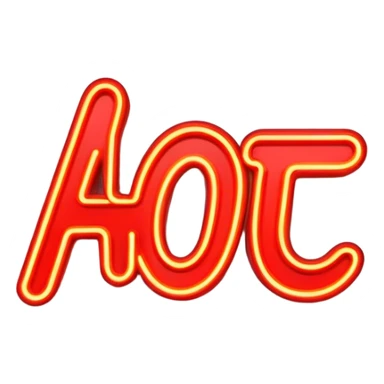 Neon signboard word "hot" sticker