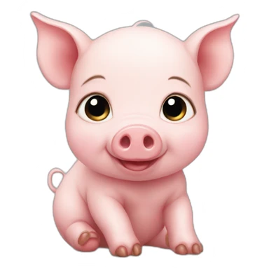 Baby pig sticker