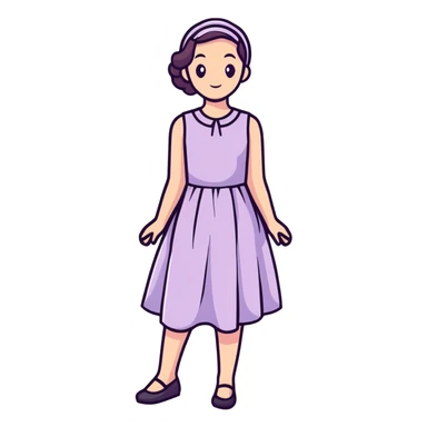 very light lavender rosy dress sticker