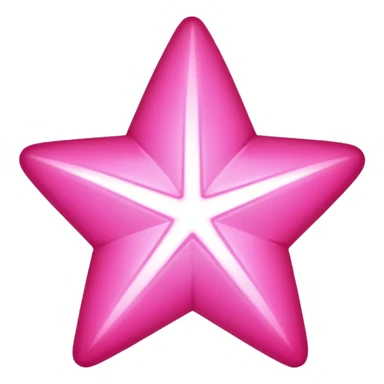 simple bright pink star sticker