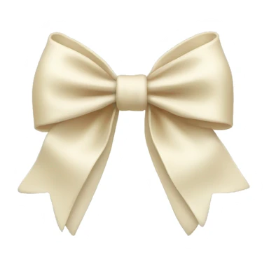 Cream bow sticker