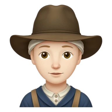 Puritan farmer male sticker