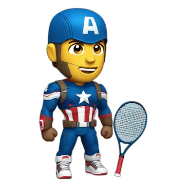 Captain America tennisman sticker