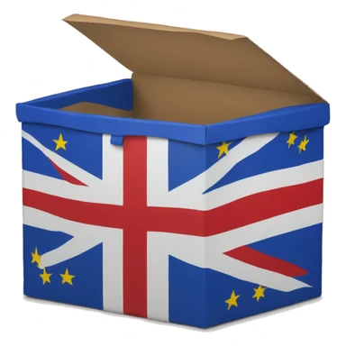 box with european flag  sticker