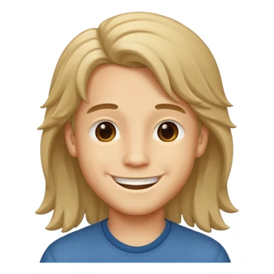 Niño con pelo largo sticker