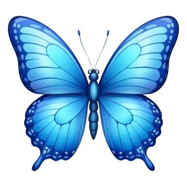 Straight butterfly Blue sticker